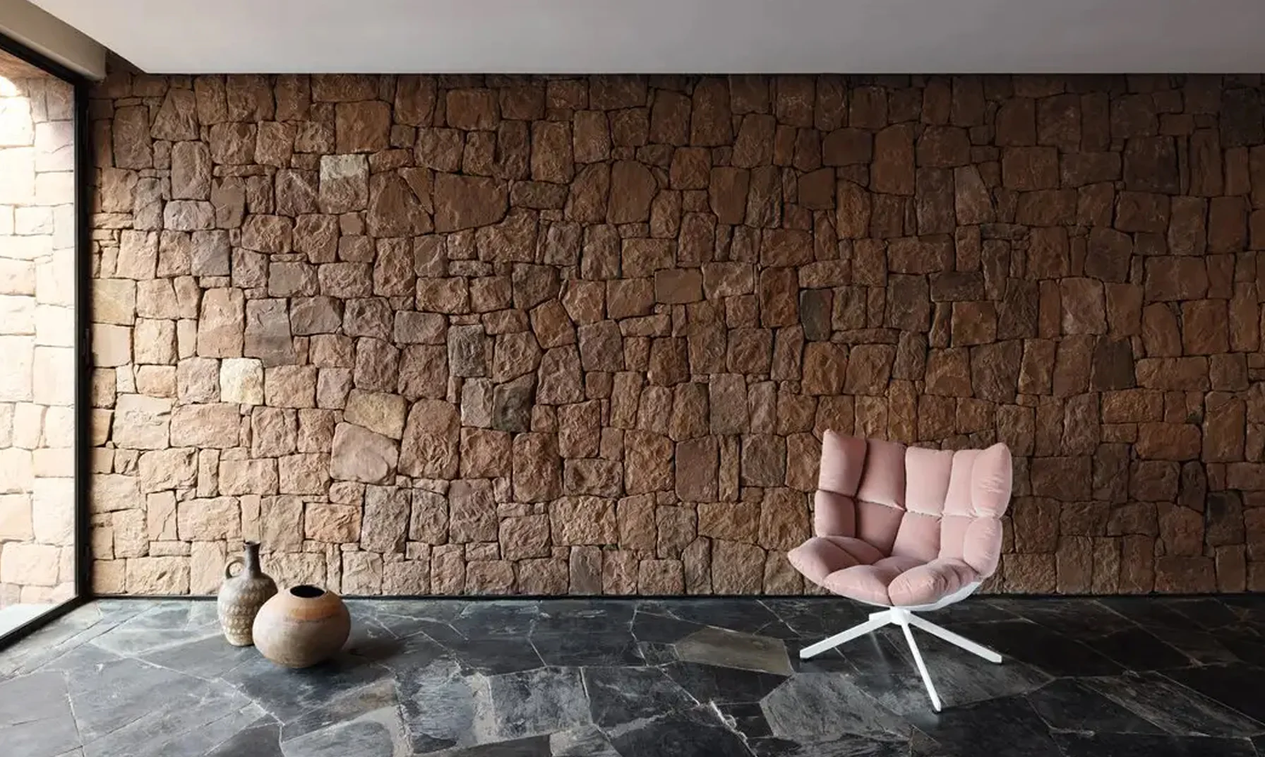 Husk Swivel Armchair with Armrests - Image 2