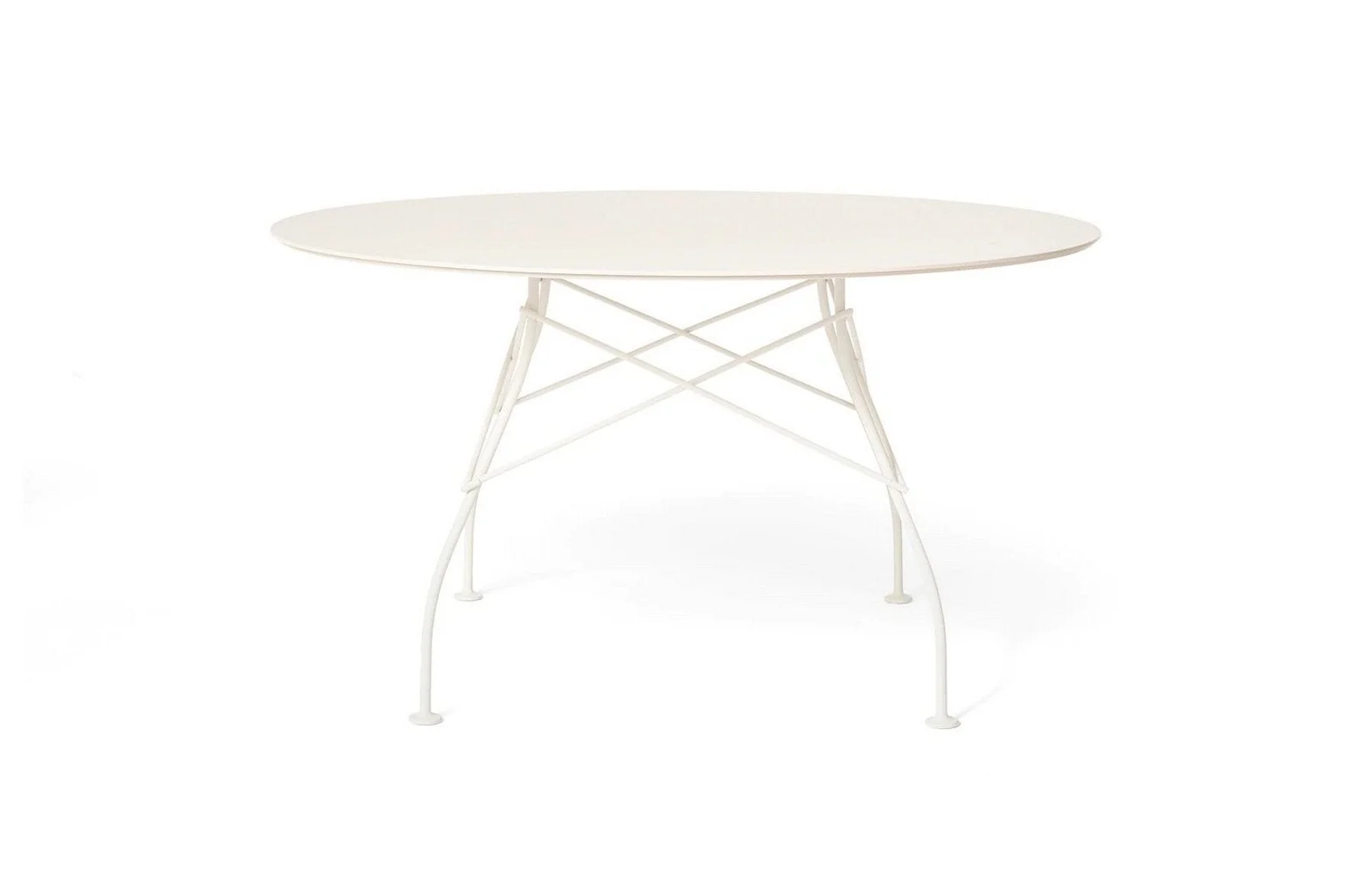 Glossy Outdoor Round Table - Stoneware