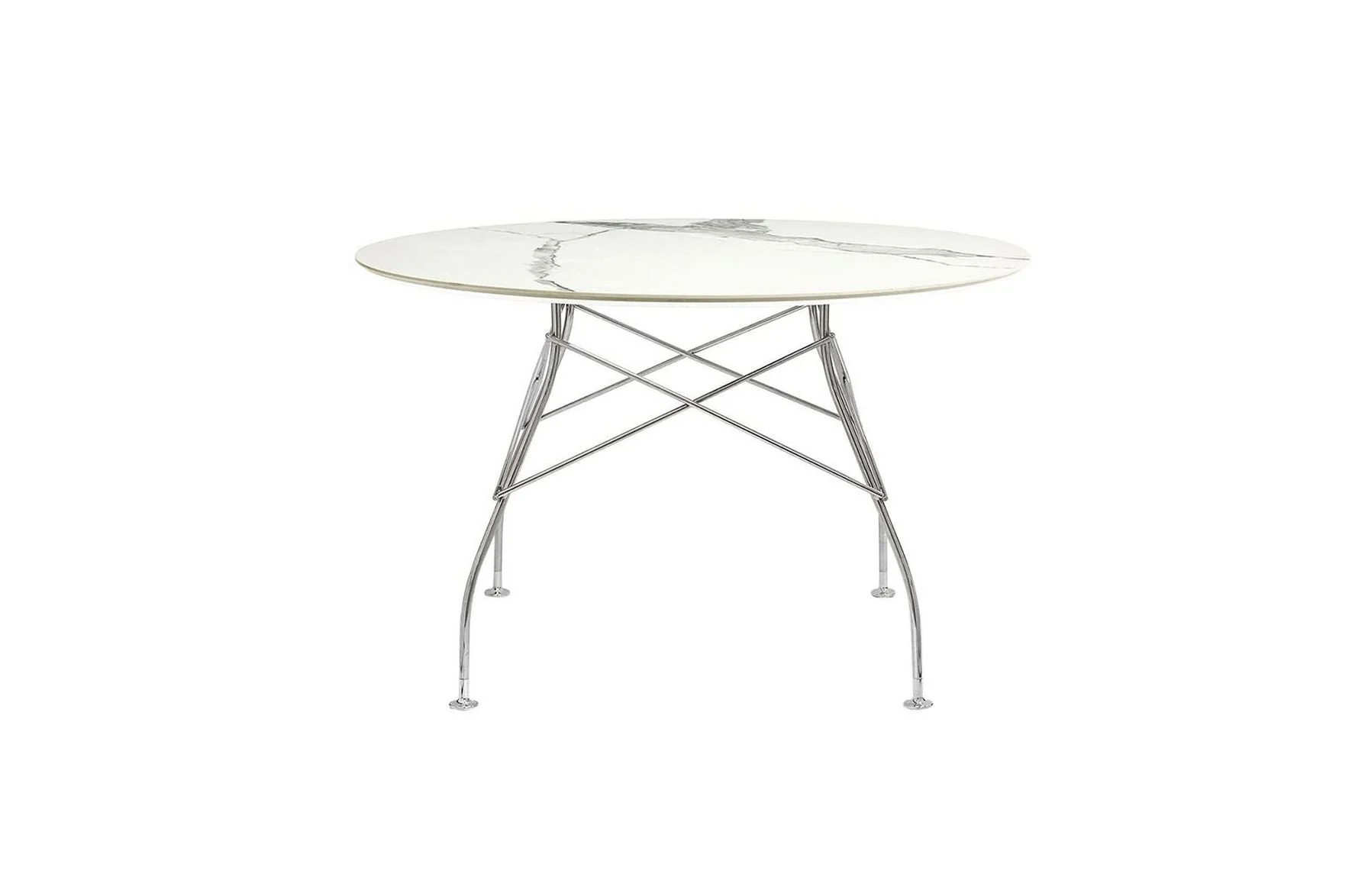 Glossy Small Round Table - Stoneware