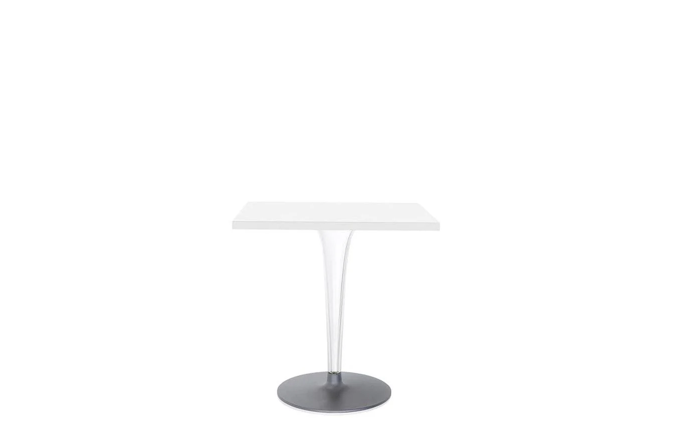 TopTop Large Square Table - Laminated Top - Round Leg