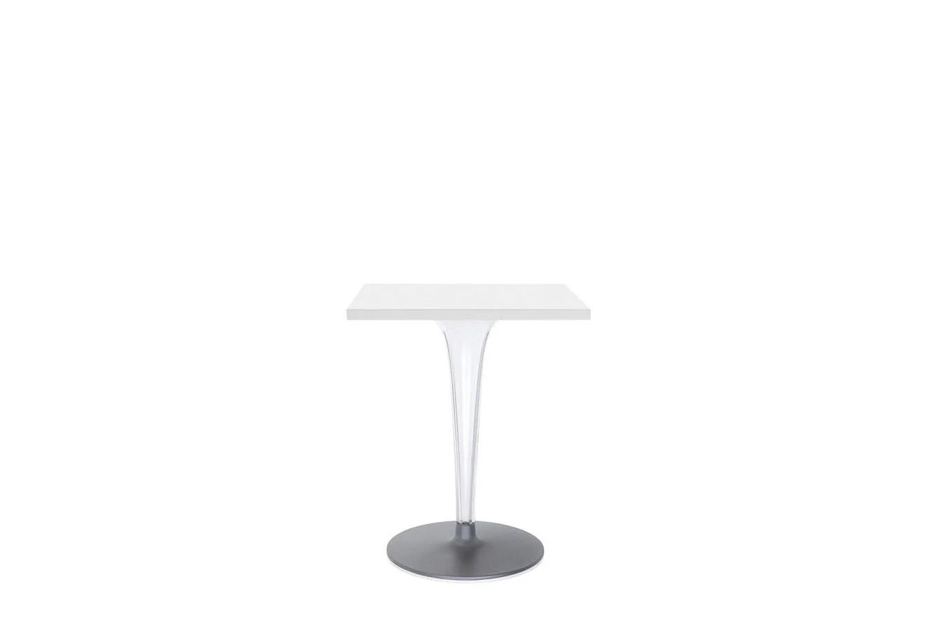 TopTop Small Square Table - Laminated Top - Round Leg