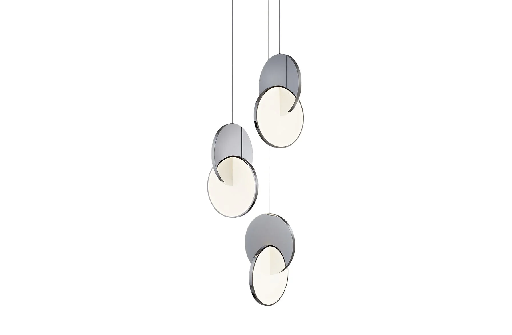 Eclipse Chandelier 3 Piece - Polished Chrome
