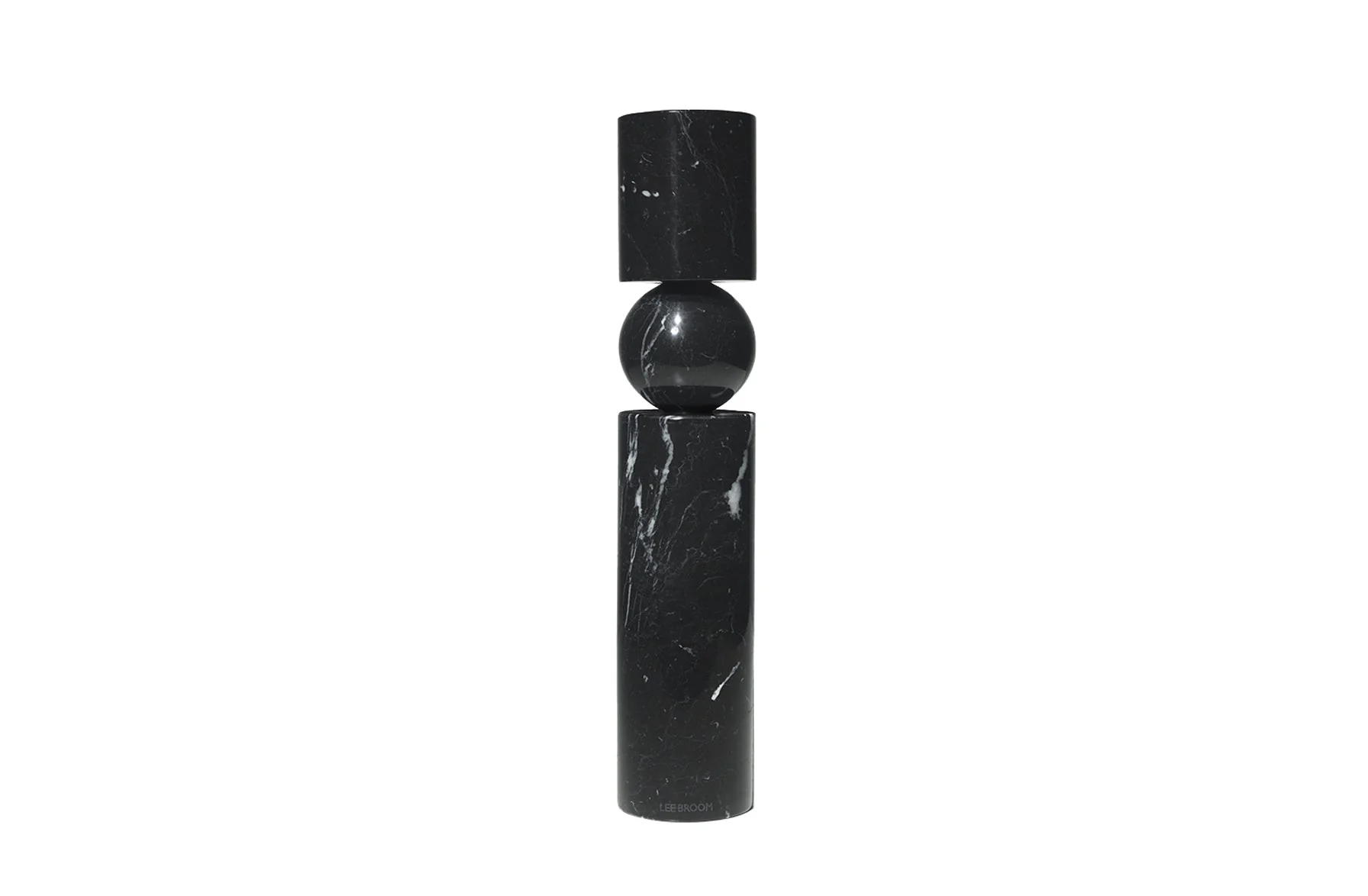 Fulcrum Candlestick Large - Black Marble